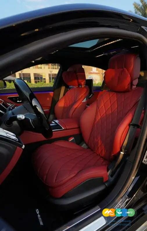 مرسيدس S500 لارج داخلية احمر