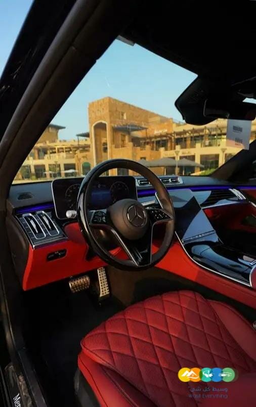 مرسيدس S500 لارج داخلية احمر