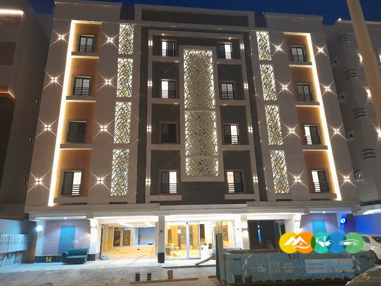 شقة 4 غرف أمامية بمدخلين للبيع