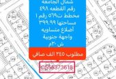 للبيع اراضي شمال الجامعة