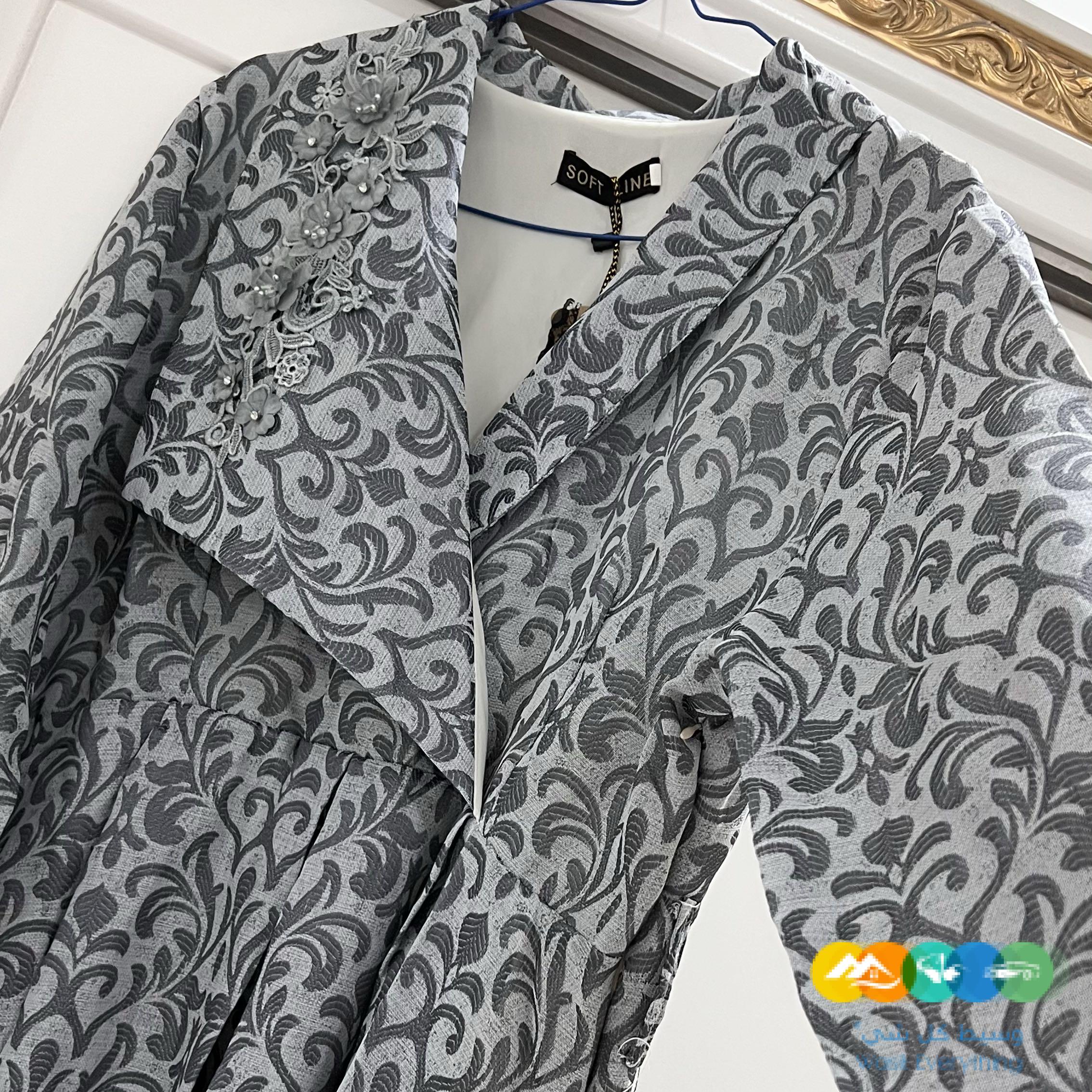 فستان رمادي جاهز