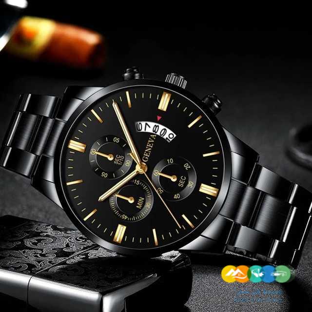 ساعة رجالية عصرية بتقويم فاخر