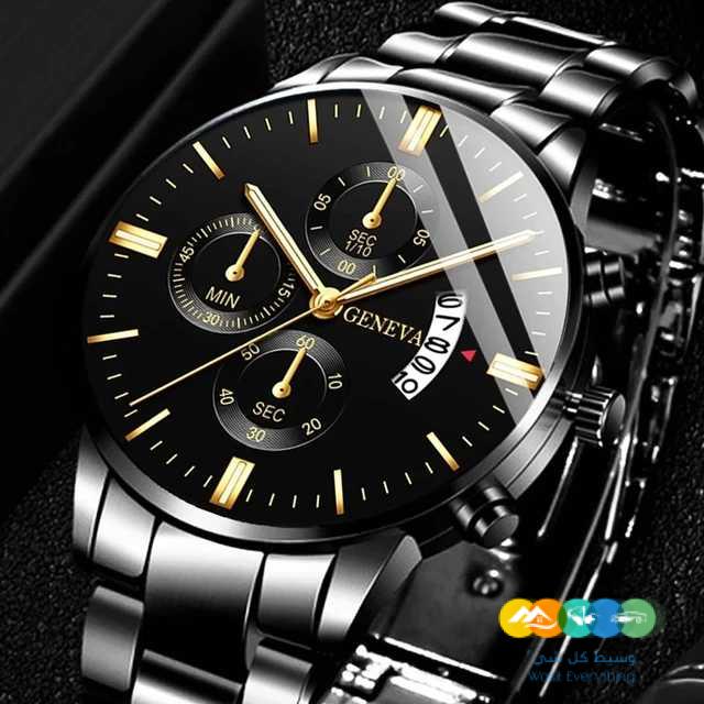 ساعة رجالية عصرية بتقويم فاخر