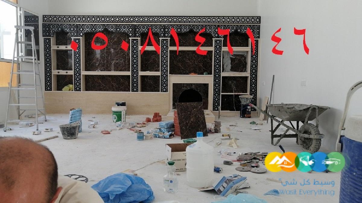 تنفيذ مشبات حجر بالخشب طبيعي بتصميم كلاسيكي