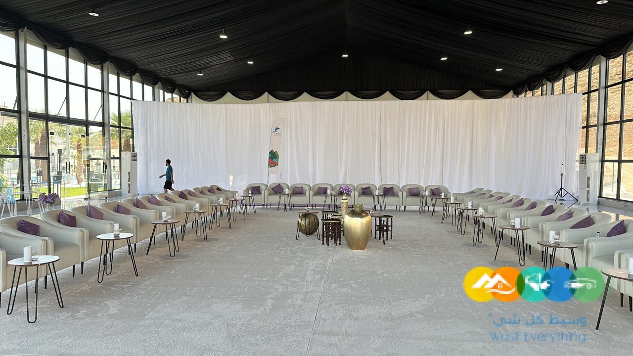 جلسات شعبية ,كنب ملكي ,طاولات وكراسي,خيام ,