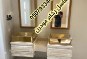 مغاسل رخام ، ديكورات حمامات فاخرة