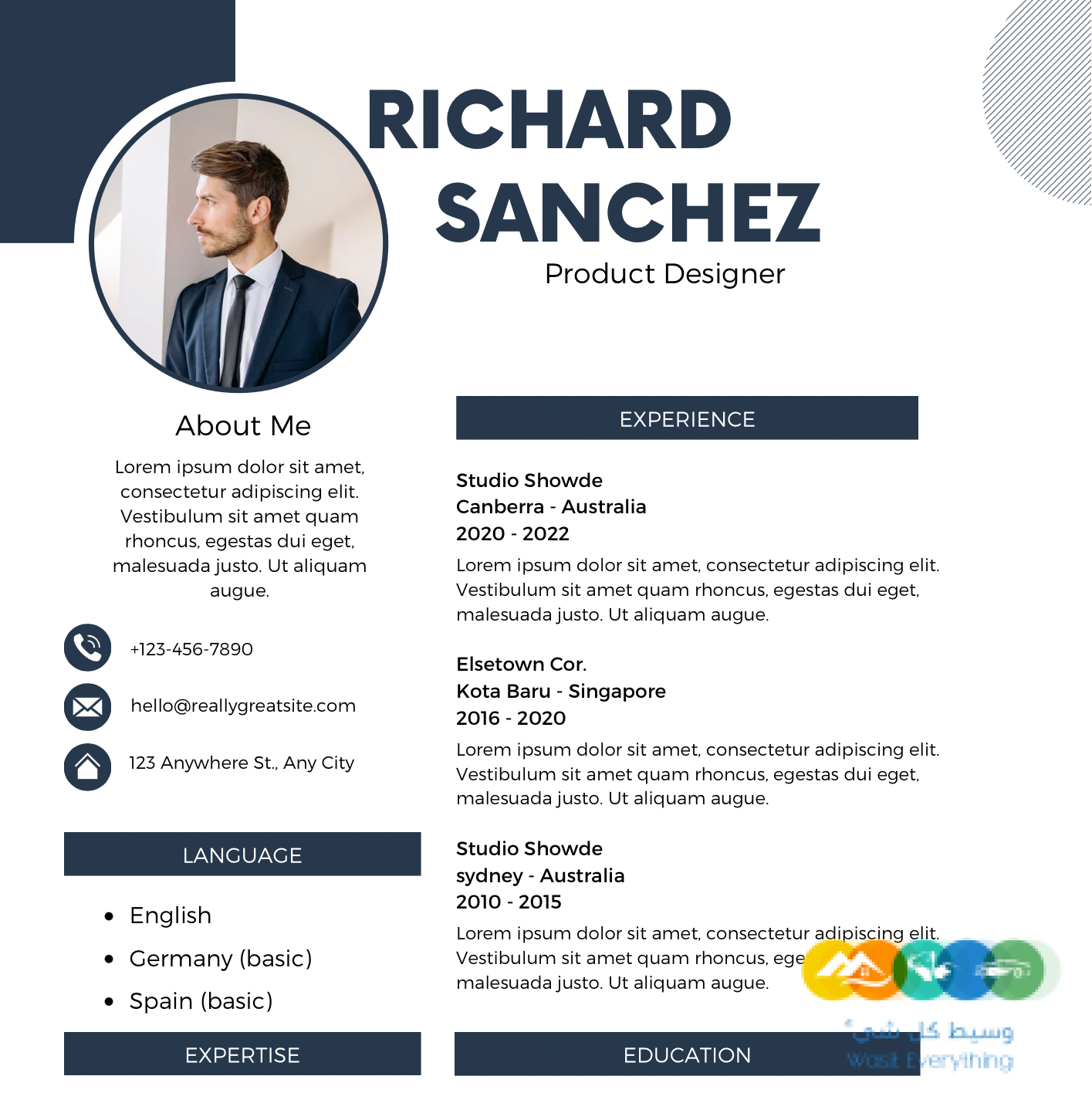 تصميم سيرة ذاتية احترافية cv عربى إنجليزي