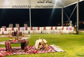 جلسات مركاز جلسات خشب خيام أوروبية كنب جلد