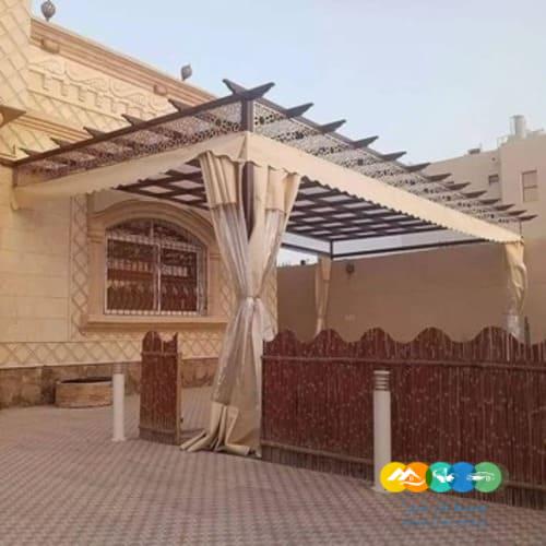 تركيب برجولات استراحات  , اشكال برجولات خشبية