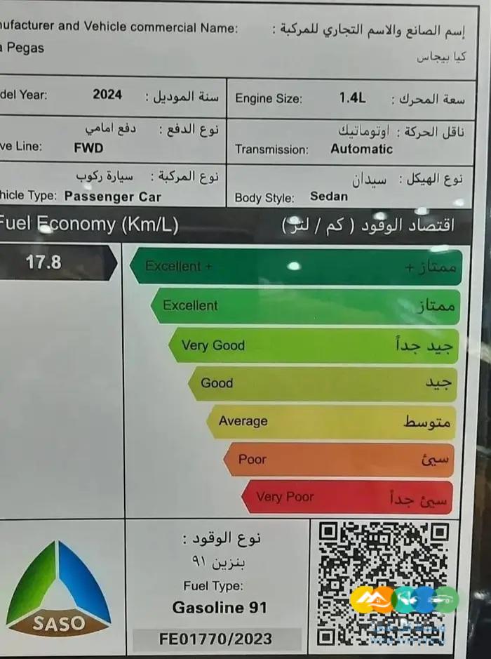 كيا بيجاس استاندر 2024