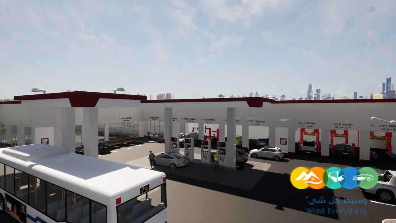 محطة وقود جديدة للبيع طريق الحائر