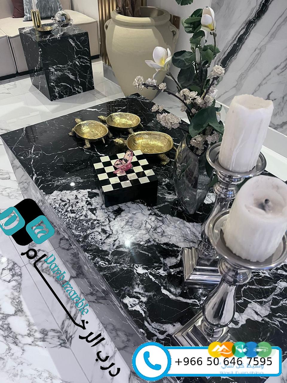 اكتشف أفخم طاولات رخام في الرياض مع درب الرخام