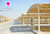 تصنيع وتركيب مشاريع مظلات مواقف سيارات نيوم 0500559613