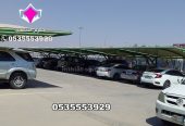 تصنيع وتركيب مشاريع مظلات مواقف سيارات نيوم 0500559613