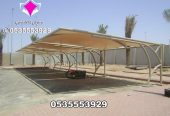 تصنيع وتركيب مشاريع مظلات مواقف سيارات نيوم 0500559613