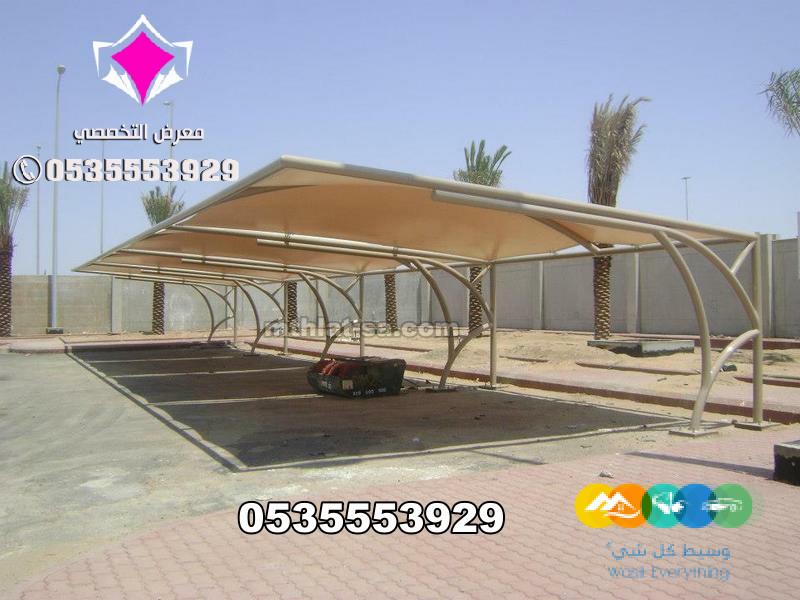 تصنيع وتركيب مشاريع مظلات مواقف سيارات نيوم 0500559613
