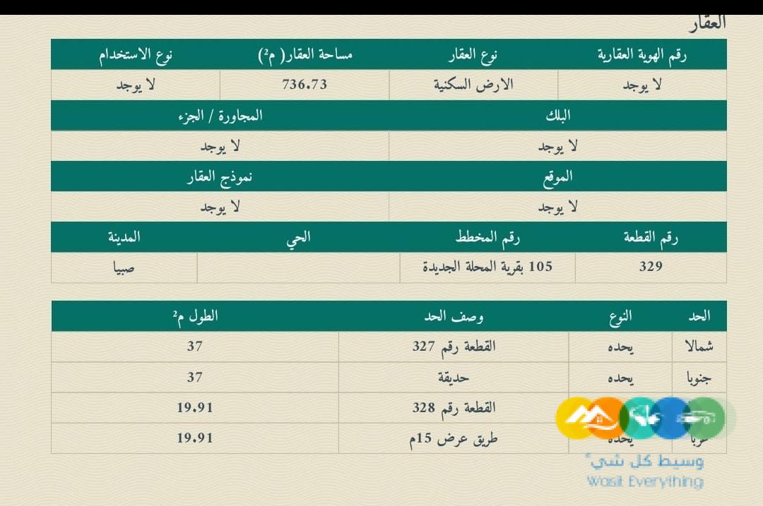 المحلة صبيا بيع ارض محلة صبيا