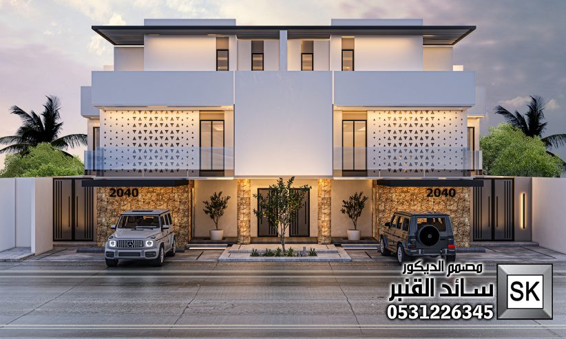 تشطيب واجهات فلل و تاون هاوس على الطراز السلماني