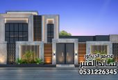 تصميم و تنفيذ واجهات قصور و فلل فخمة في الرياض