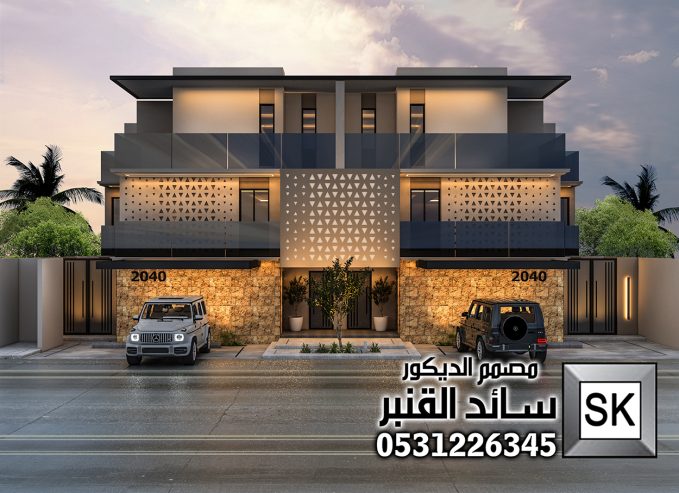 تشطيب واجهات فلل و تاون هاوس على الطراز السلماني