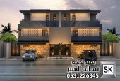 تشطيب واجهات فلل و تاون هاوس على الطراز السلماني