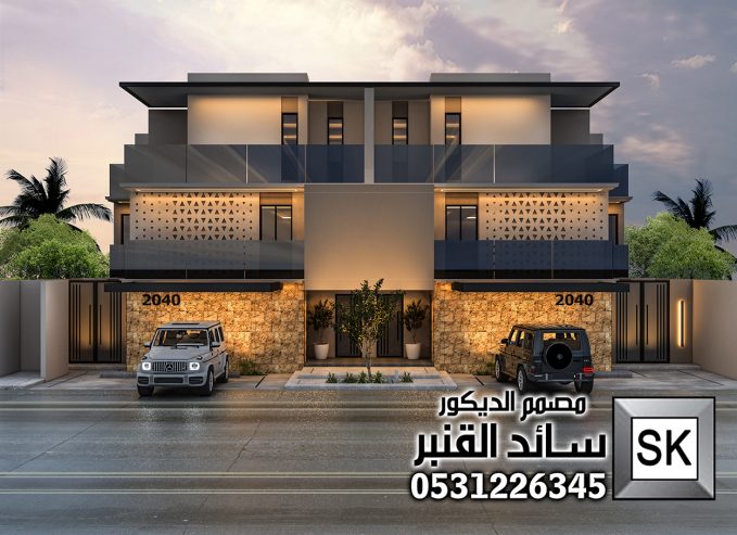 تشطيب واجهات فلل و تاون هاوس على الطراز السلماني