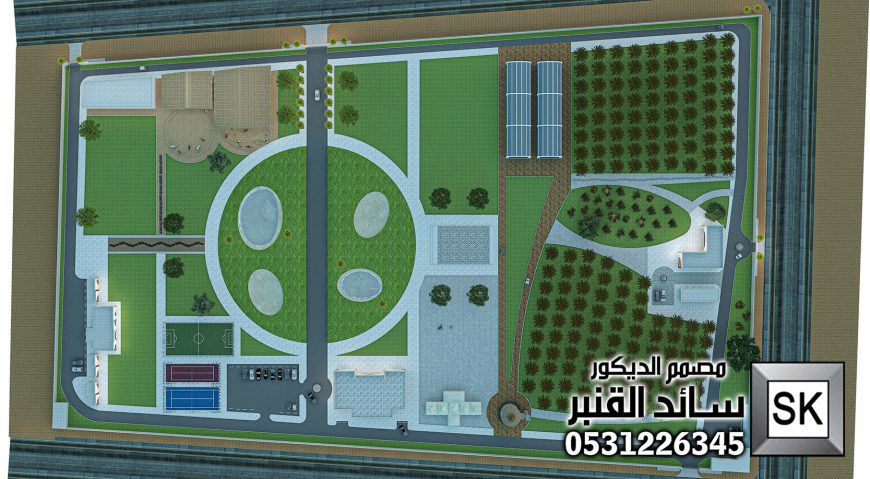 تصميم و تشطيب لاندسكيب مزارع و إستراحات في الرياض