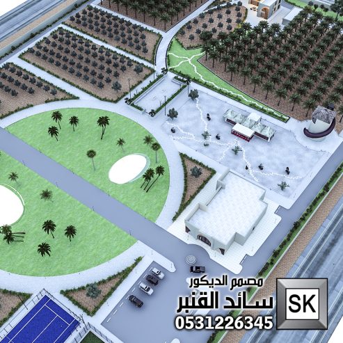 تصميم و تنفيذ لاندسكيب مزارع و شاليهات فخمة في الرياض