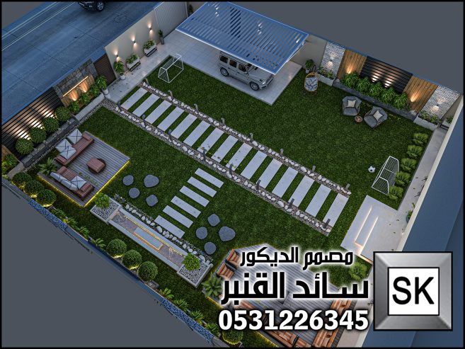 لاندسكيب شاليهات فخمة في الرياض