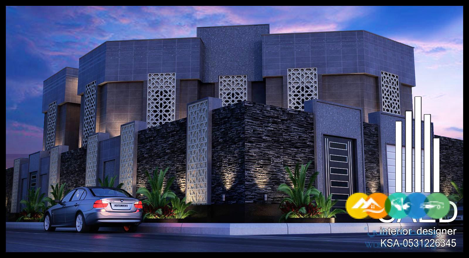 تصميم و تنفيذ واجهات فلل و قصور في الرياض