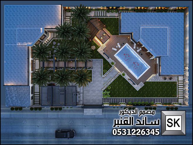 تصميم و تنفيذ لاندسكيب و حدائق مزارع و إستراحات فخمة في