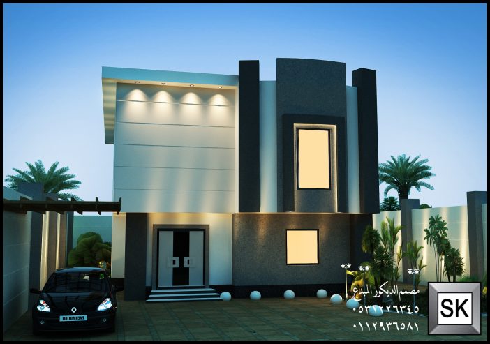 تصميم و تنفيذ واجهات فلل و قصور في الرياض