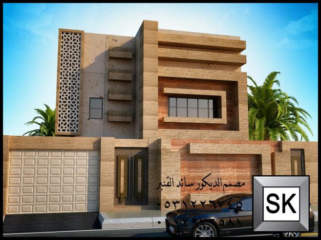 تصميم و تنفيذ واجهات فلل و قصور في الرياض
