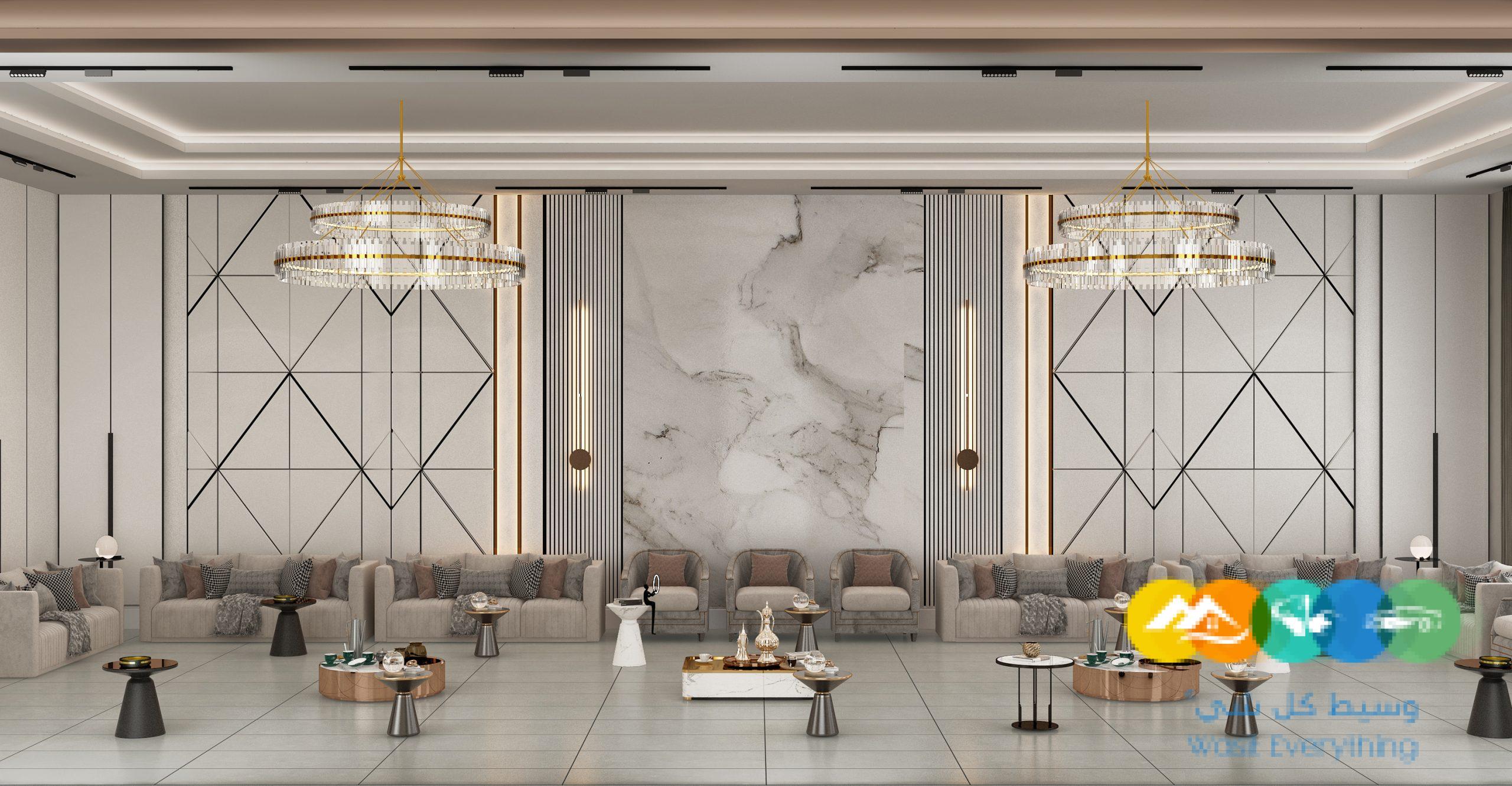 تصميم و تنفيذ ديكور مجالس رجال فخمة في الرياض