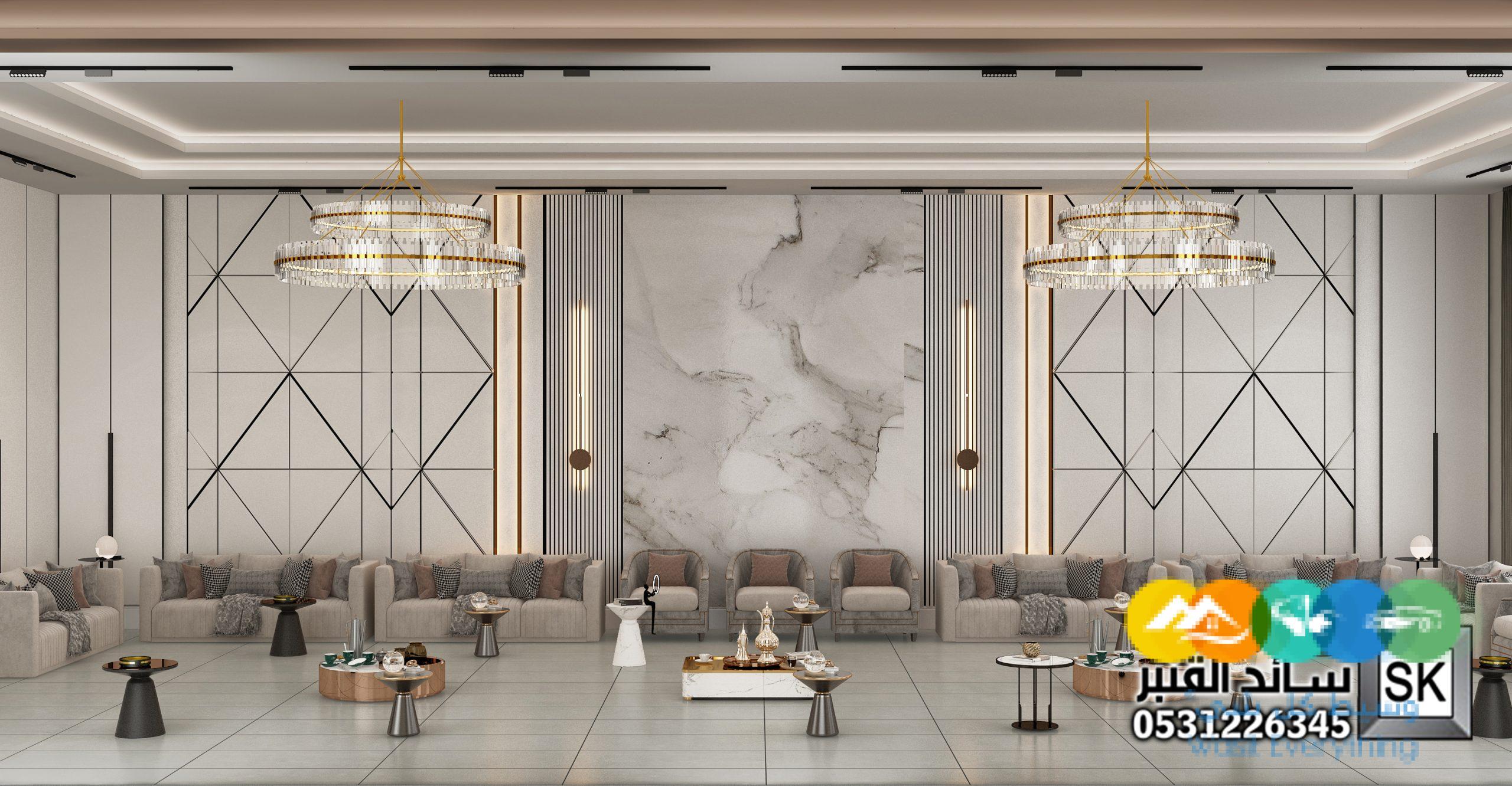 تصميم و تنفيذ ديكور مجالس رجال فخمة في الرياض