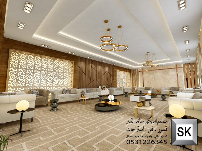 تصميم و تنفيذ ديكور فلل و شقق و قصور فخمة في الرياض