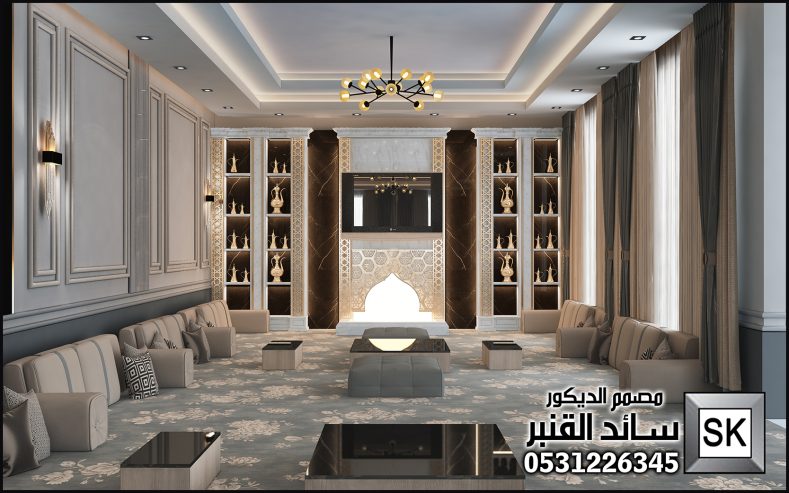 تصميم و تشطيب ديكور داخلي صالات و غرف معيشة فخمة