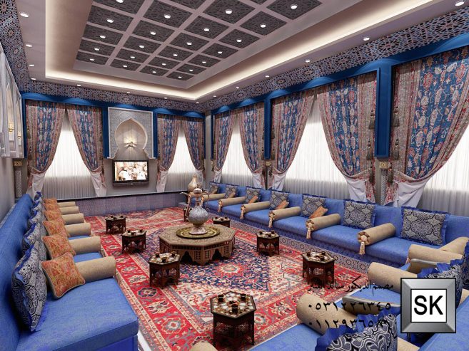 ديكور مجالس رجال و مجالس نساء مغربي و أندلسي في الرياض