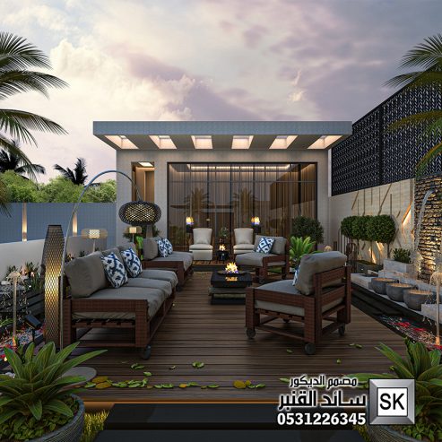 تصميم و تنفيذ لاندسكيب إستراحات في الرياض