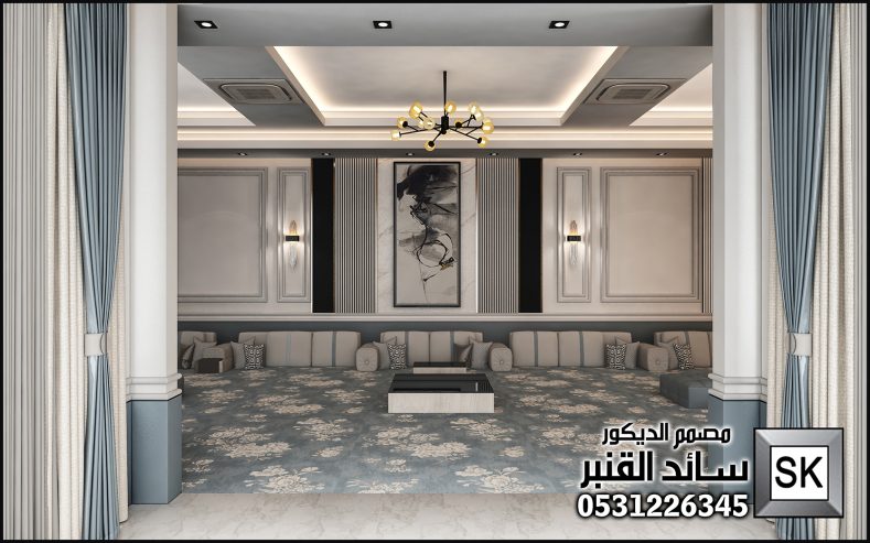 تصميم و تشطيب ديكور داخلي صالات و غرف معيشة فخمة