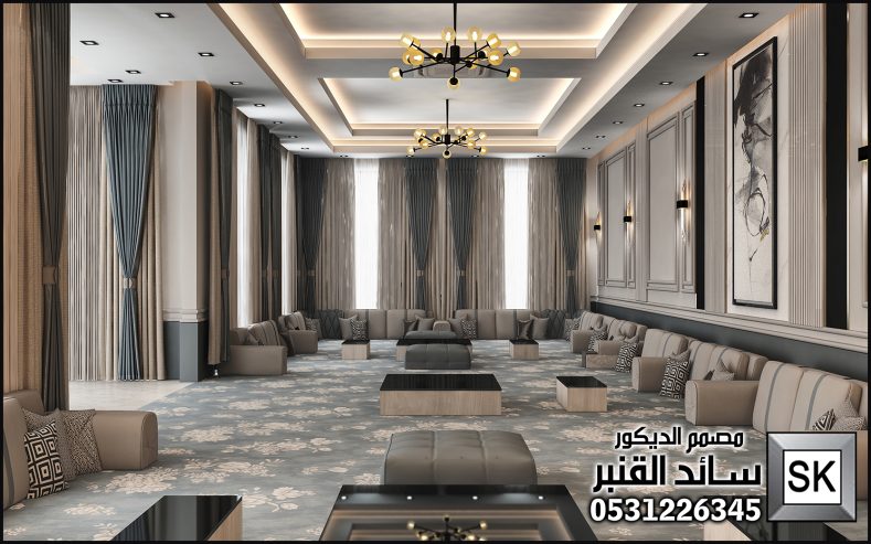 تصميم و تشطيب ديكور داخلي صالات و غرف معيشة فخمة