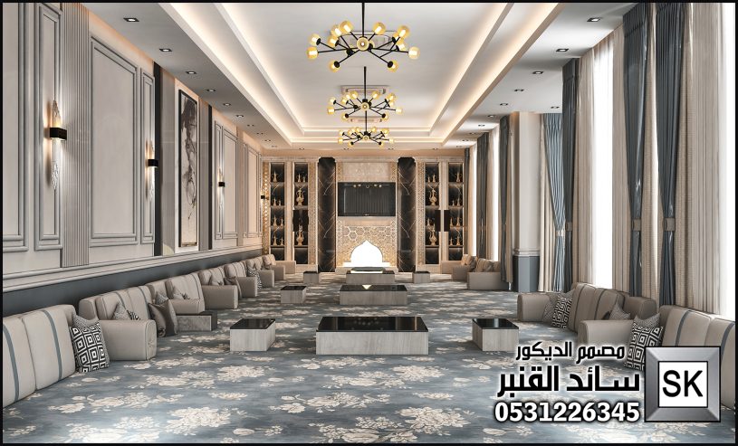 تصميم و تشطيب ديكور داخلي صالات و غرف معيشة فخمة