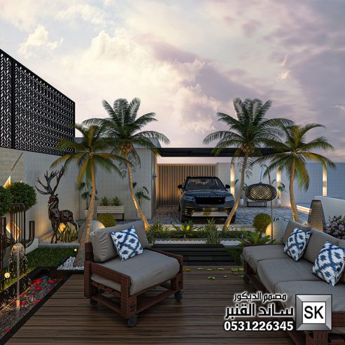 تصميم و تنفيذ لاندسكيب إستراحات في الرياض