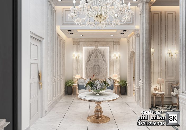 تصميم و تنفيذ ديكور مجالس رجال كلاسيك فاخر في الرياض