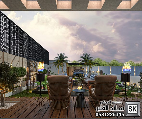 تصميم و تنفيذ لاندسكيب إستراحات في الرياض