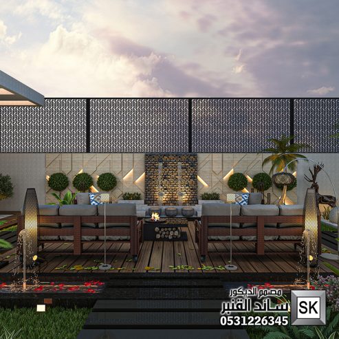 تصميم و تنفيذ لاندسكيب إستراحات في الرياض