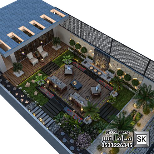 تصميم و تنفيذ لاندسكيب إستراحات في الرياض