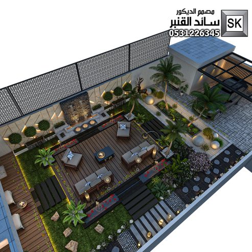 تصميم و تنفيذ لاندسكيب إستراحات في الرياض