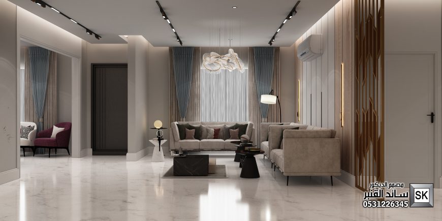 تصميم و تنفيذ صالات معيشة و غرف جلوس فخمة