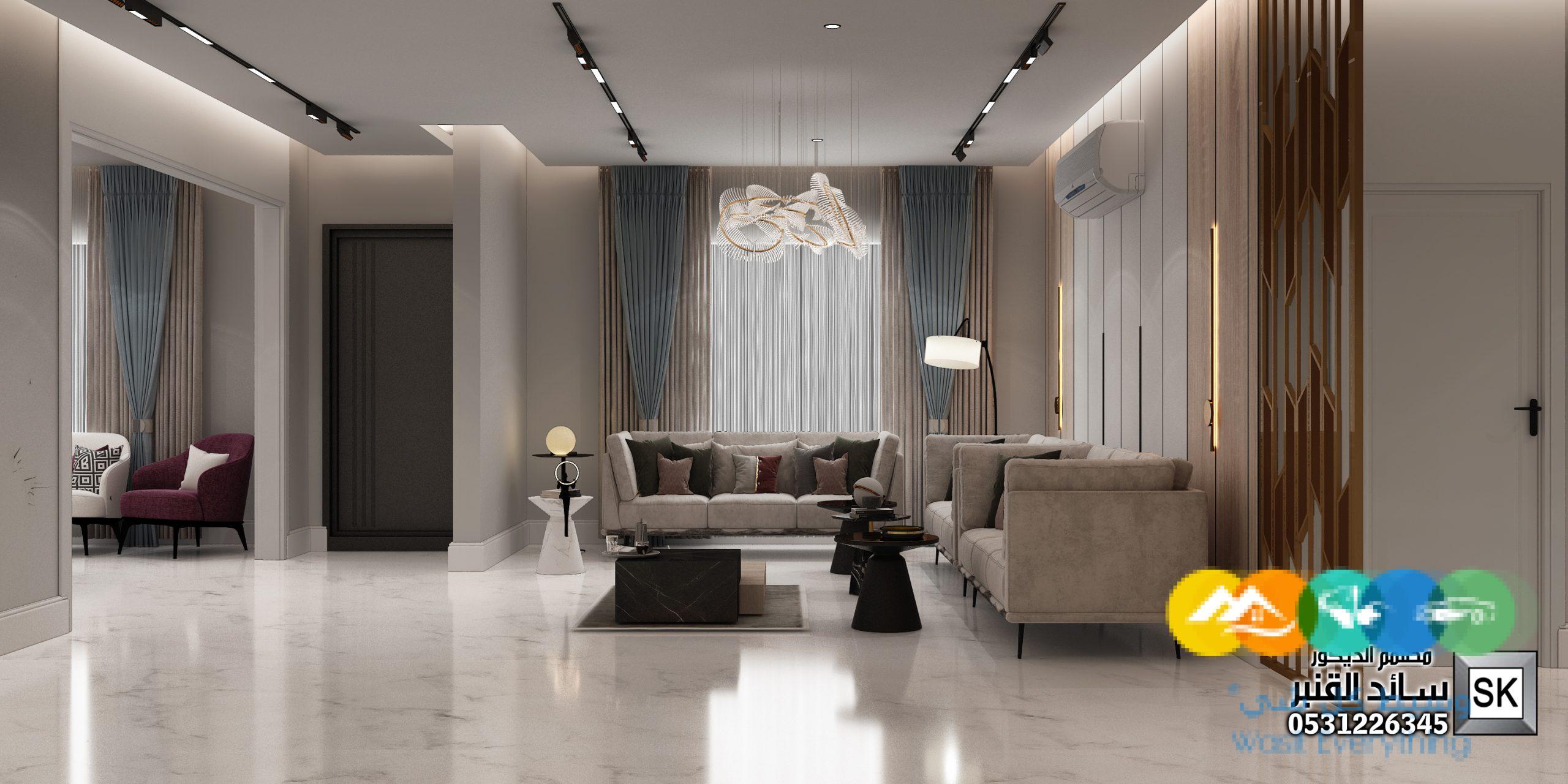 تصميم و تنفيذ صالات معيشة و غرف جلوس فخمة